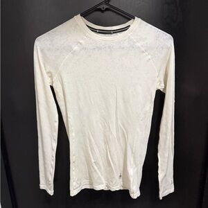 SMARTWOOL Merino 150 Lace Base Layer Long Sleeve T-Shirt Natural Beige Sz XS